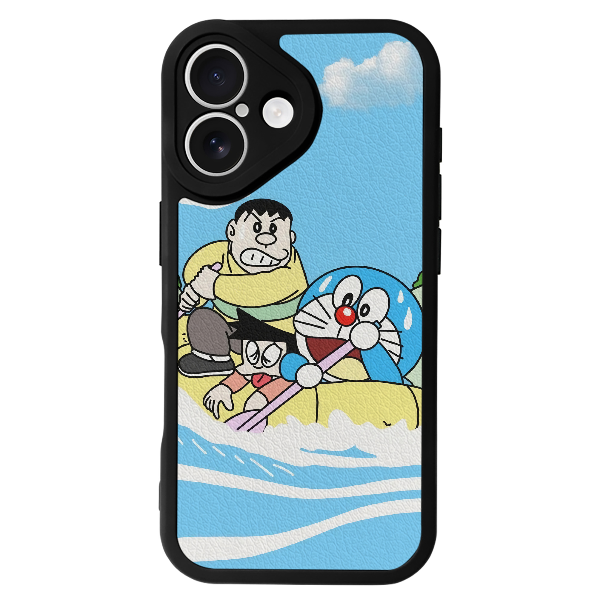 （画像用） ドラえもん Doraemon 【iPhone 16シリーズ対応】シリコンスマホケース（レザー調） 材質：シリコン
